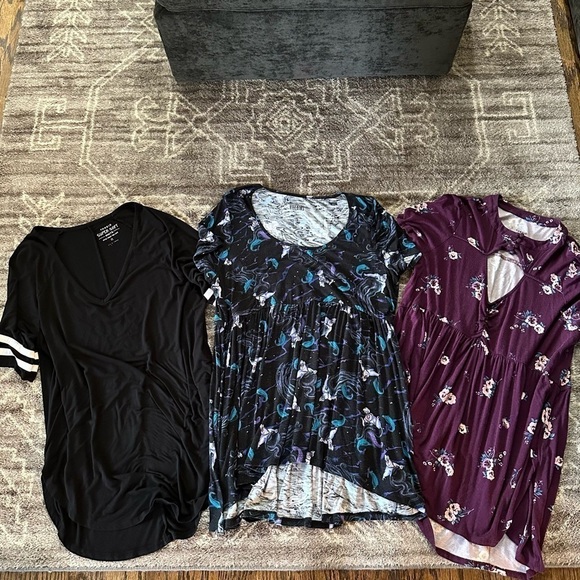 Torrid Super Soft Babydoll Shirt Bundle Ursula Floral - Picture 1 of 6